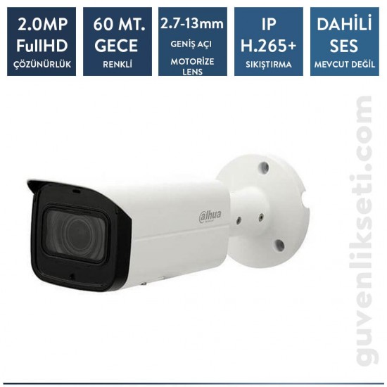 Dahua IPC-HFW3241T-ZAS-27135 2 MP H.265+ IR Bullet Starlight Motorize Kamera(60m IR)